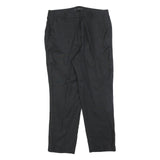 WEEKEND MAX MARA Womens Linen Black Regular Straight Trousers W32 L28