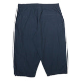 ADIDAS Mens Navy Blue Casual Shorts XL W36 Polyester Blend Elastic Waist