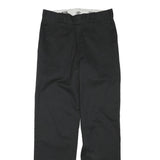 DICKIES Mens Black Regular Fit Straight Leg Trousers W32 L33 Workwear Zip