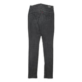 LEVI'S 524 Womens Jeans Black Slim Skinny Denim Medium W26 L30 Stretch Zip