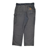 Carhartt Carpenter Trousers - 33W 30L Grey Cotton