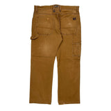 Dickies Carpenter Trousers - 36W 30L Brown Cotton Blend