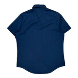 Tommy Hilfiger Slim Fit Short Sleeve Shirt - Small Blue Cotton