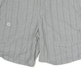CALVIN KLEIN JEANS Womens Shorts Grey Casual L W32 Button Pocket Checked Cotton