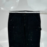 Carhartt Double Knee Carpenter Pants - 40W 30L Black Cotton