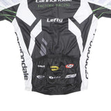 CANNONDALE Mens Black & White Factory Racing Cycling Jersey L Short Sleeve Full