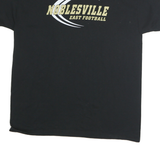 RUSSELL ATHLETIC Mens Black Noblesville East Football Graphic T-Shirt L Short