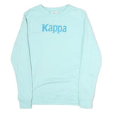 KAPPA Mens Blue Crew Neck M Cotton Logo Print Sweatshirt Long Sleeve Pullover