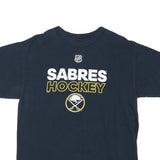 ADIDAS Mens Black Sabres Hockey Graphic T-Shirt M Short Sleeve Crew Neck