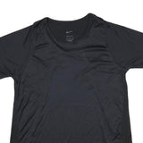 NIKE Womens Black Polyester Blend T-Shirt M Short Sleeve Crew Neck Athletic