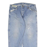 DICKIES Mens Regular Fit Blue Denim Jeans W35 L27 Classic Cotton Zip