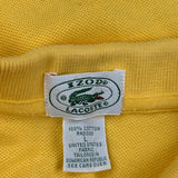 Lacoste Polo Shirt - Large Yellow Cotton