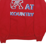 JERZEES Mens Red K At Kountry Crew Neck S Cotton Blend Pullover Sweatshirt