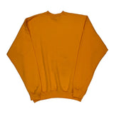 90S Blank Hanes Sweatshirt - Large Orange Cotton Blend