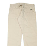 DOCKERS Mens Cotton Blend Beige Relaxed Straight Trousers W37 L32 Casual Wear