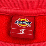 Age 10 Dickies Long Sleeve T-Shirt - Medium Red Cotton