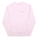 CHAMPION REVERSE WEAVE Womens Pink Crew Neck Sweatshirt M Cotton Blend Casual