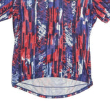 HIND Mens Blue & Red Graphic T-Shirt M Short Sleeve Crew Neck Polyester