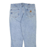 CARHARTT Mens Cotton Blend Regular Light Blue Denim Jeans W38 L32 Workwear Zip