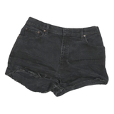 LEVI'S Womens Shorts Black Casual Cotton Blend M W30 Distressed Denim