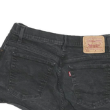LEVI'S Womens Shorts Black Casual Cotton Blend M W30 Distressed Denim