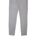 JUICY COUTURE Womens Cotton Blend Grey Regular Skinny Trousers W32 L30 Gold