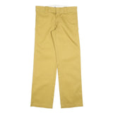 DICKIES Womens Cotton Blend Yellow Slim Straight Trousers W28 L30 Workwear