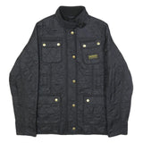 BARBOUR INTERNATIONAL Girls Black Quilted Jacket 2XL Polyamide Zip Pockets
