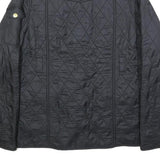 BARBOUR INTERNATIONAL Girls Black Quilted Jacket 2XL Polyamide Zip Pockets