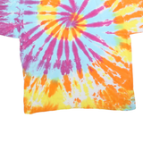 BUM EQUIPMENT Mens Orange & Pink Tie Dye T-Shirt L Short Sleeve Crew Neck Cotton