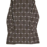 GLOBE HOPE Womens Brown & Grey Outdoor Check Hooded Jacket S Cotton Blend Woven