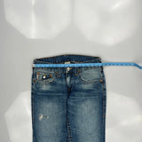 True Religion Boot Cut Jeans - 34W UK 10 Blue Cotton