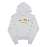 HARD ROCK CAFE Womens Grey Hoodie S Retro Logo Pullover Hooded Sweatshirt