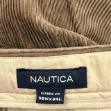 Nautica Cord Trousers - 36″ Waist Brown Corduroy