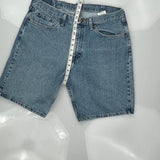 Wrangler Denim Shorts - 35W 10L Blue Cotton