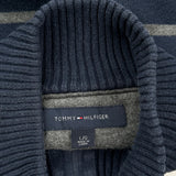 Tommy Hilfiger 1/4 Zip - Large Blue Cotton