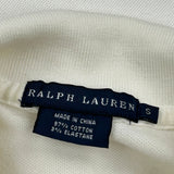 Ralph Lauren Polo Shirt - Small Cream Cotton