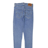 LEVI'S Womens Slim Blue Denim Slim Skinny Cotton Blend Zip W24 L30 Jeans