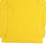 LEVI'S Mens Yellow Graphic Long Sleeve Crew Neck T-Shirt XL Cotton Soft