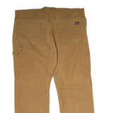 DICKIES Mens Cotton Brown Regular Fit Straight Leg Trousers W40 L32 Workwear