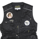 DOGGER Mens Black Agility Gilet M Polyester Blend Woven Zip Vest Outdoor