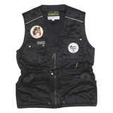 DOGGER Mens Black Agility Gilet M Polyester Blend Woven Zip Vest Outdoor