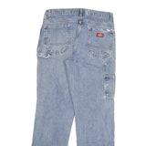 DICKIES Mens Regular Blue Denim Stone Wash W30 L32 Work Jean Zip Fly
