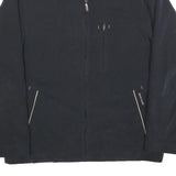 PIERRE CARDIN Mens Black Zip Jacket M Polyester Blend Plain Long Sleeve