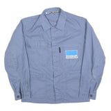 ZIMCO Mens Blue Cotton Workwear Jacket M Button Plain Functional Durable