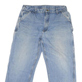 CARHARTT Mens Jeans Blue Regular Straight Denim Light W38 L28 Workwear Casual