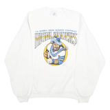 JERZEES Mens White La Habra High School Football Highlanders Crew Neck XL