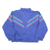 SAN FRANCISCO Womens Blue Zip Jacket L Polyester Blend Colourblock Casual