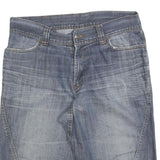 STUF Mens Shorts Blue Denim Casual L W35 Cotton Blend Comfortable Fit
