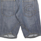 STUF Mens Shorts Blue Denim Casual L W35 Cotton Blend Comfortable Fit